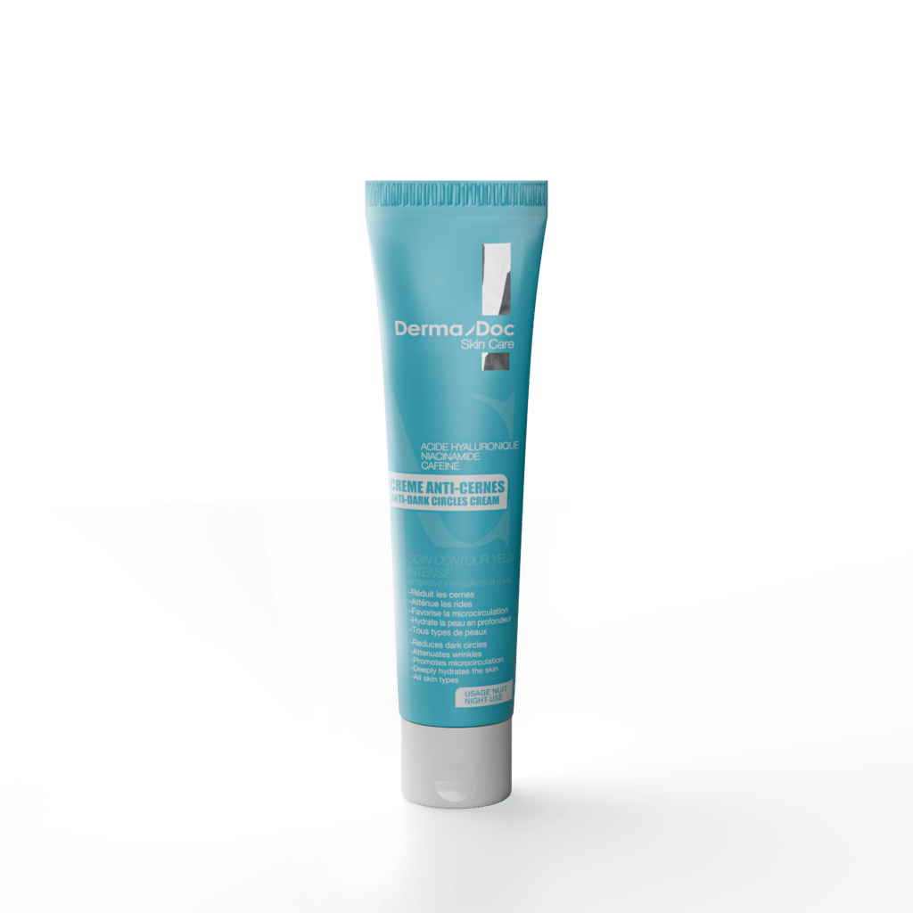 DermaDoc Crème Anti-Cernes 30ML – Niacinamide, Caféine & Acide Hyaluronique